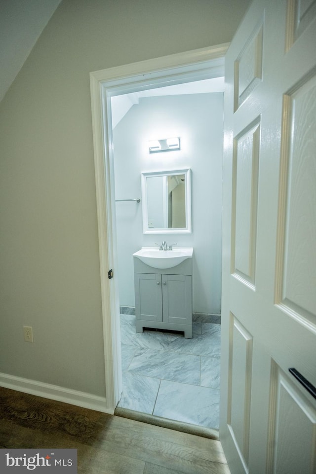 511 S Kent St, Winchester, VA 22601 - bathroom with vanity and baseboards