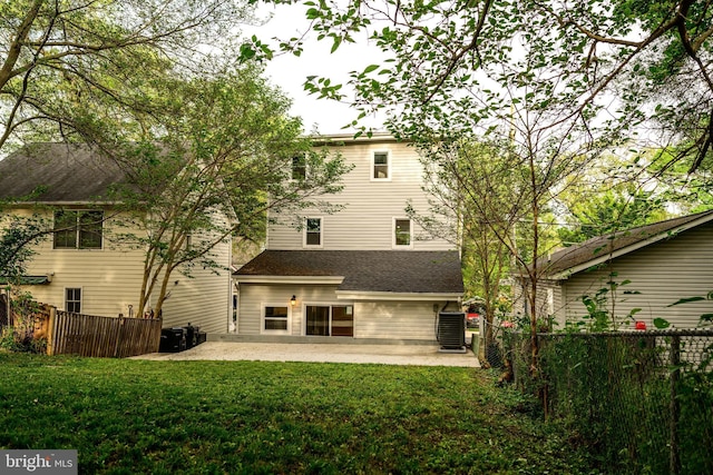 511 S Kent St, Winchester, VA 22601 - back of house featuring a patio area, central AC unit, and roof with shingles