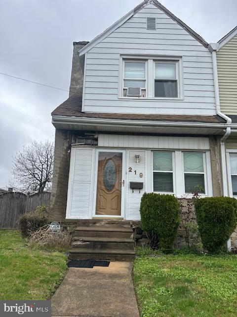 219 N Wycombe Ave, Lansdowne, PA 19050 - view of front of property with entry steps and cooling unit