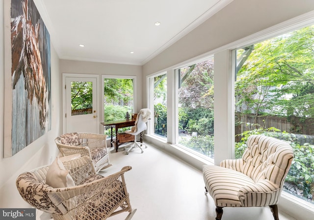 7006 Meadow Ln, Chevy Chase, MD 20815 - sunroom / solarium with crown molding