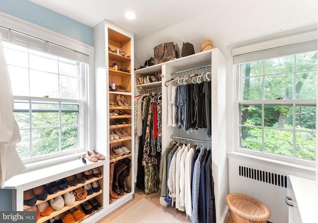 7006 Meadow Ln, Chevy Chase, MD 20815 - spacious closet featuring radiator and wood finished floors