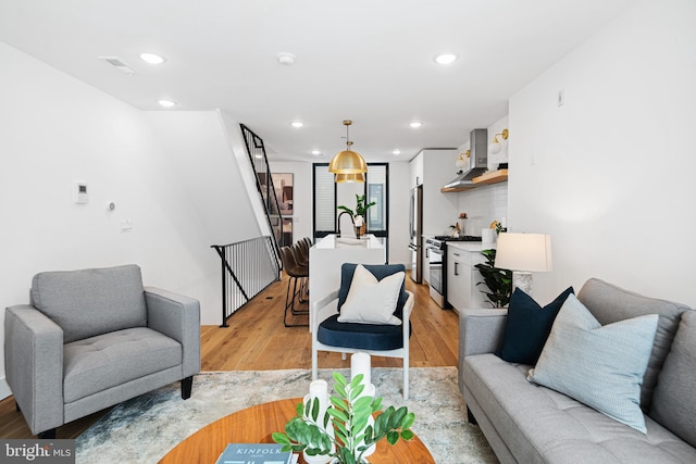1936-38 E York St Unit 4, Philadelphia, PA 19125 - living room featuring light wood finished floors and recessed lighting