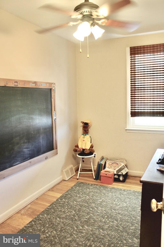 4520 Strahle St, Philadelphia, PA 19136 - spare room with ceiling fan, wood finished floors, and baseboards