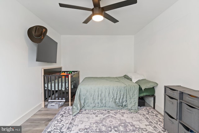 1408 Canopy Ln, Odenton, MD 21113 - bedroom with wood finished floors and ceiling fan