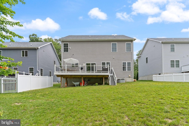 1408 Canopy Ln, Odenton, MD 21113 - back of property featuring a wooden deck