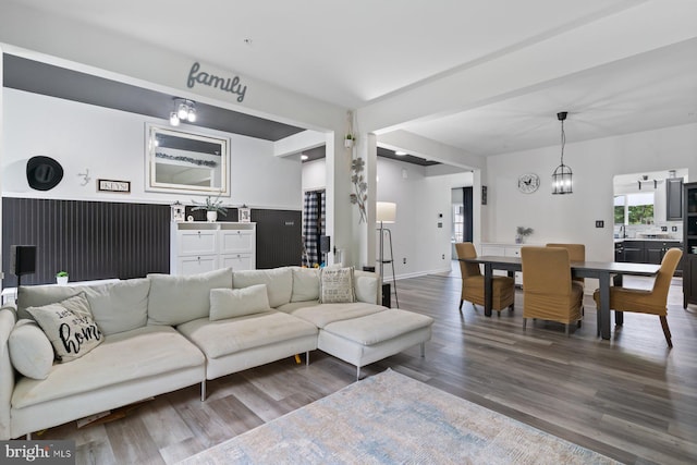 1408 Canopy Ln, Odenton, MD 21113 - living room with wood finished floors and baseboards