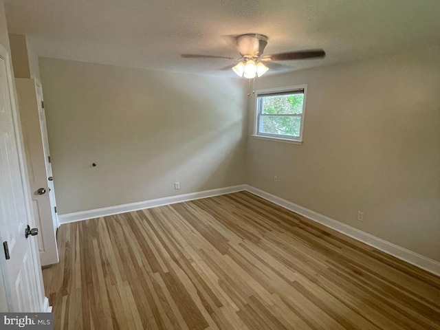 28 Eldon Ave, Lansdowne, PA 19050 - spare room with light wood-style floors, a ceiling fan, and a textured ceiling