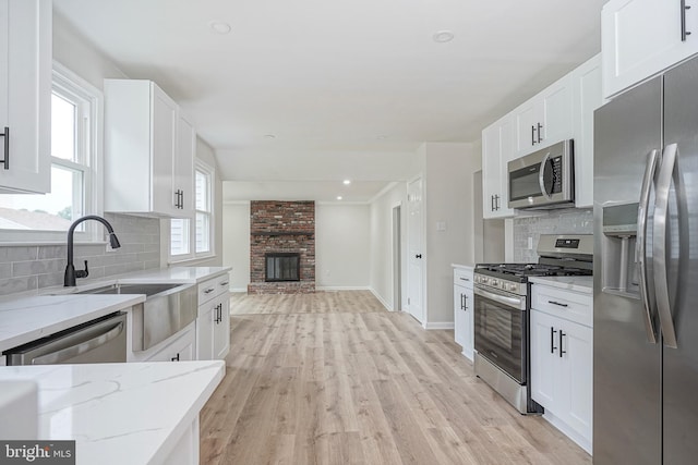 26 Jefferson Dr, Clementon, NJ 08021 - kitchen with appliances with stainless steel finishes, backsplash, white cabinetry, and recessed lighting