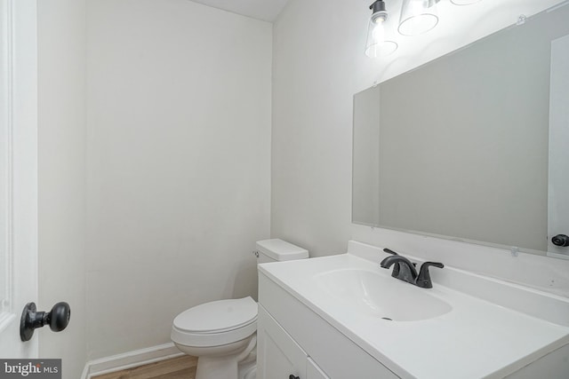 26 Jefferson Dr, Clementon, NJ 08021 - bathroom with toilet, vanity, and wood finished floors