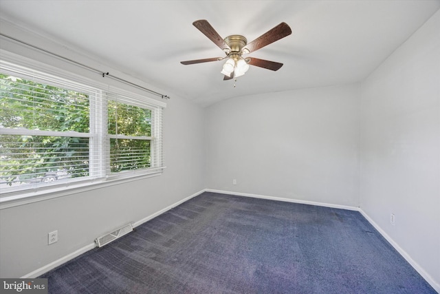 1013 S Scott Ave, Lindenwold, NJ 08021 - unfurnished room with dark colored carpet, a ceiling fan, and baseboards