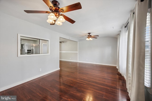 1013 S Scott Ave, Lindenwold, NJ 08021 - unfurnished room featuring a ceiling fan, wood finished floors, and baseboards