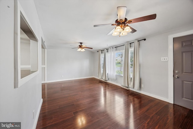 1013 S Scott Ave, Lindenwold, NJ 08021 - spare room with a ceiling fan, wood finished floors, and baseboards
