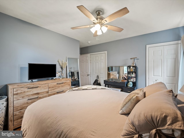 117 Washington Ave, Front Royal, VA 22630 - bedroom featuring multiple closets and ceiling fan