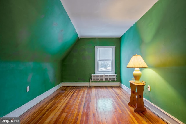 122 Merion Ave, Narberth, PA 19072 - bonus room with hardwood / wood-style flooring, lofted ceiling, and baseboards