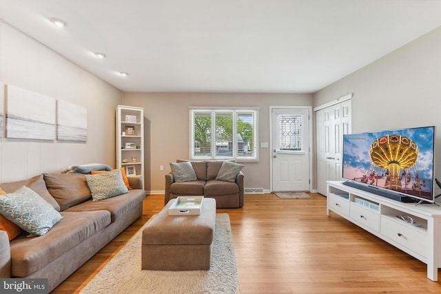 1350 Virginia Ave, Cape May, NJ 08204 - living room with light wood-type flooring and baseboards