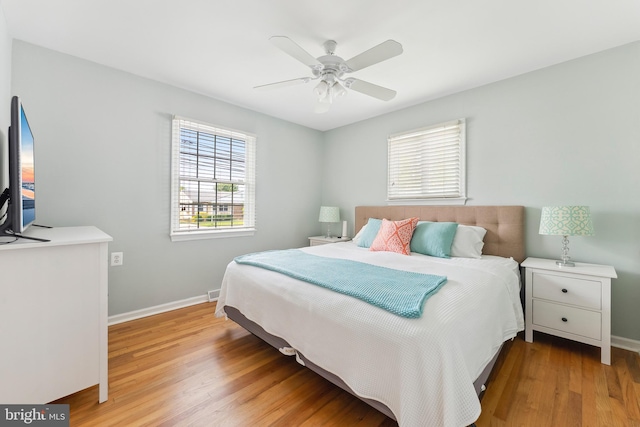 1350 Virginia Ave, Cape May, NJ 08204 - bedroom featuring wood finished floors, baseboards, and a ceiling fan