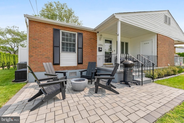 1350 Virginia Ave, Cape May, NJ 08204 - view of patio with a fire pit