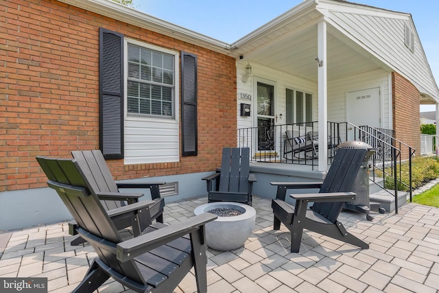 1350 Virginia Ave, Cape May, NJ 08204 - view of patio with an outdoor fire pit