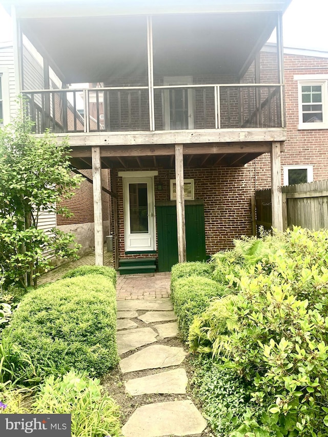42 E 5th St, New Castle, DE 19720 - property entrance with brick siding