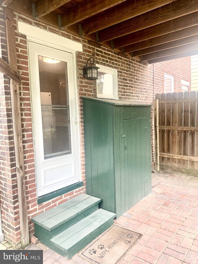 42 E 5th St, New Castle, DE 19720 - property entrance with brick siding