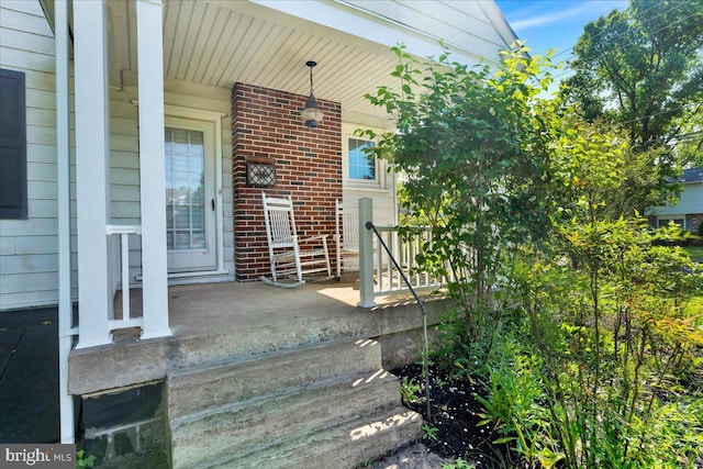 802 E Prospect Ave, North Wales, PA 19454 - entrance to property with covered porch and brick siding