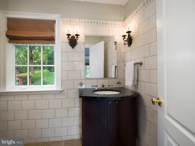 1412 Mount Pleasant Rd, Villanova, PA 19085 - bathroom with tile walls and vanity