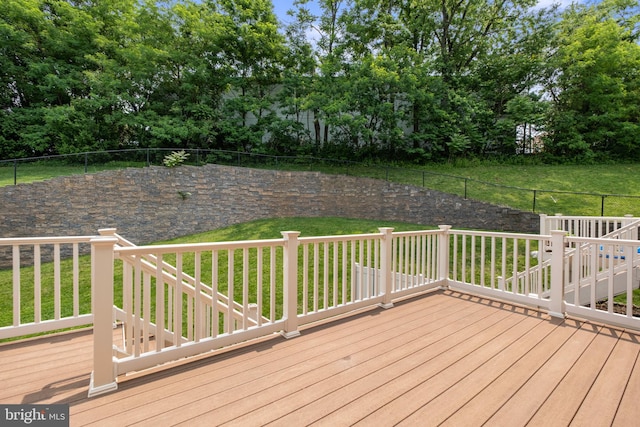 9161 Landon House Ln, Frederick, MD 21704 - wooden deck featuring view of scattered trees