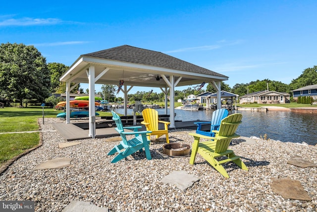 61 Bragg Dr, East Berlin, PA 17316 - dock with a gazebo and a water view