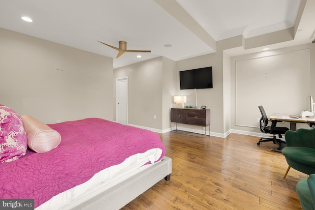 1217 Carrollsburg Pl SW, Washington, DC 20024 - bedroom with wood finished floors, recessed lighting, and baseboards