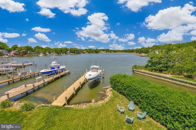 3300 Shore Dr, Annapolis, MD 21403 - dock area featuring a water view and boat lift