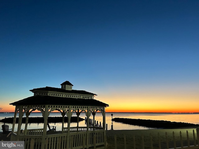 3300 Shore Dr, Annapolis, MD 21403 - dock with a water view and a gazebo