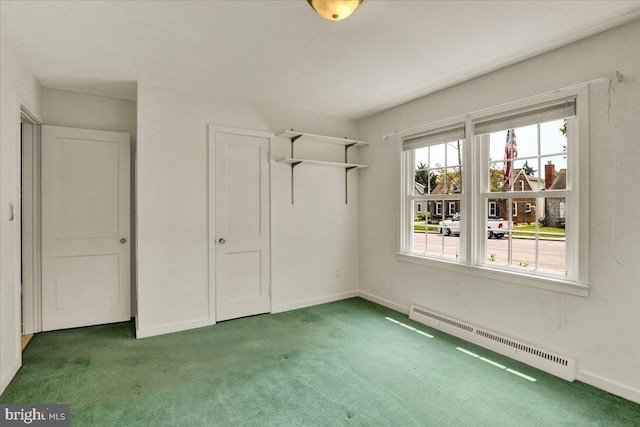 217 E Chestnut St, Cleona, PA 17042 - unfurnished bedroom with baseboard heating, carpet flooring, a closet, and baseboards
