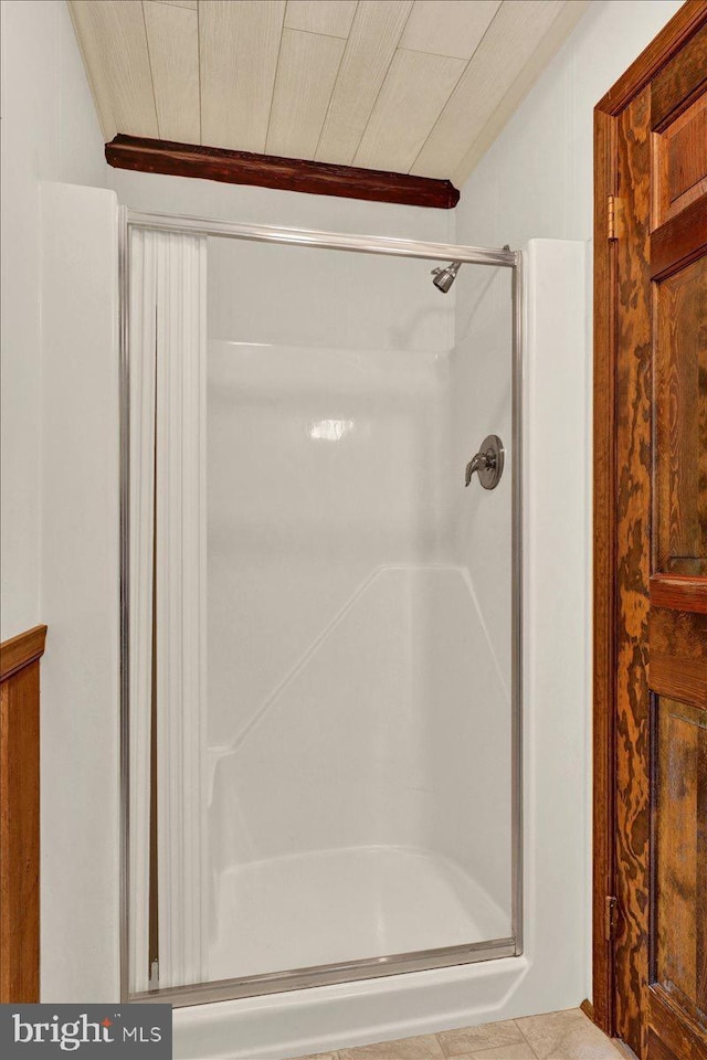 217 E Chestnut St, Cleona, PA 17042 - bathroom featuring a stall shower and crown molding