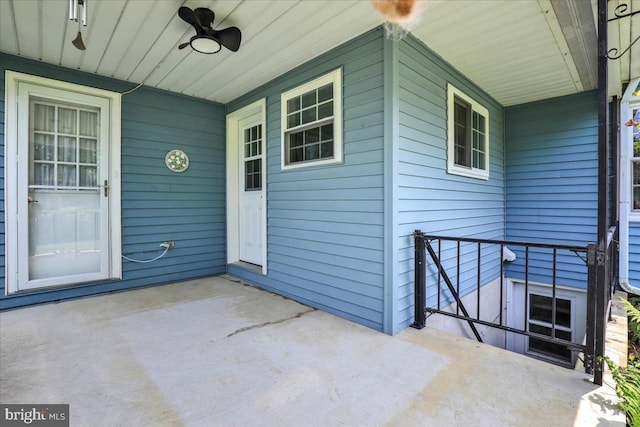217 E Chestnut St, Cleona, PA 17042 - doorway to property with a porch and ceiling fan