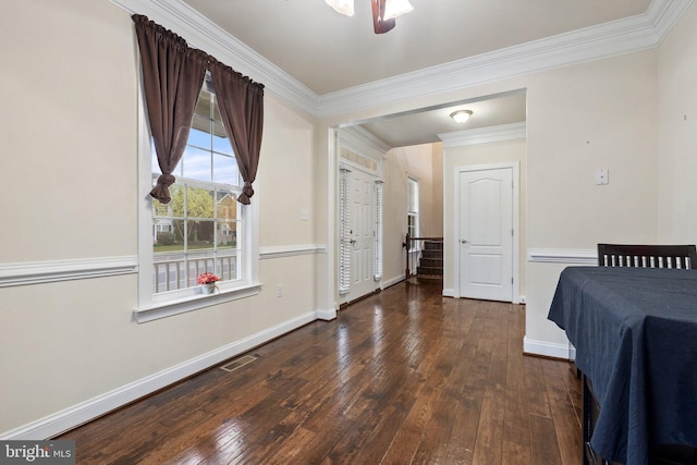 1257 N Fairfax Blvd, Ranson, WV 25438 - bedroom featuring wood-type flooring, ornamental molding, and baseboards