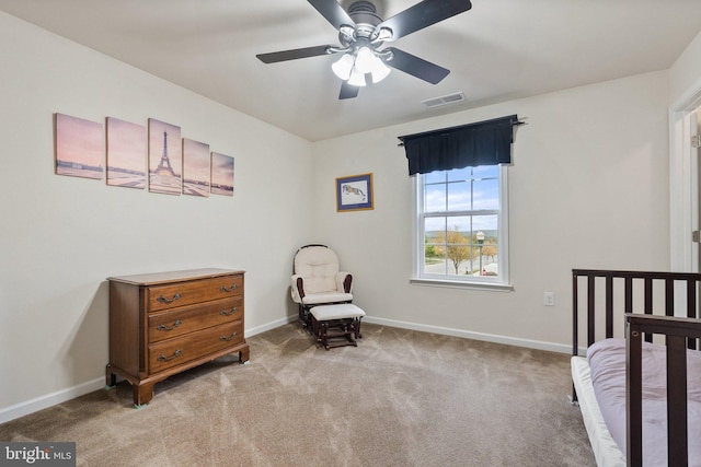 1257 N Fairfax Blvd, Ranson, WV 25438 - carpeted bedroom featuring baseboards and a ceiling fan