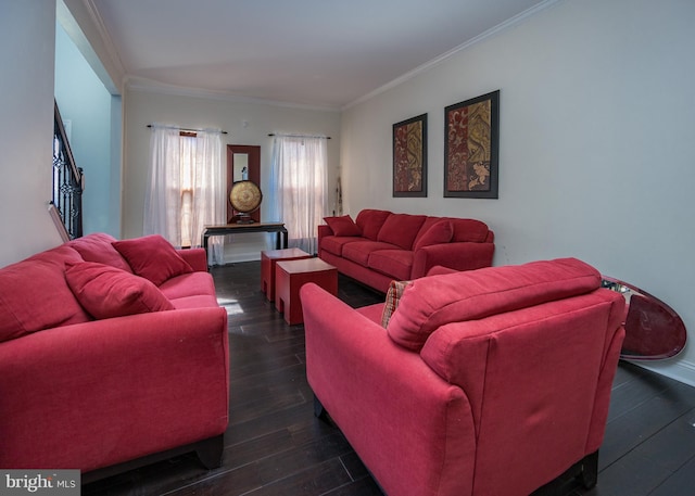8 Bordeaux Blvd, Newark, DE 19702 - living area featuring ornamental molding and dark wood-style flooring