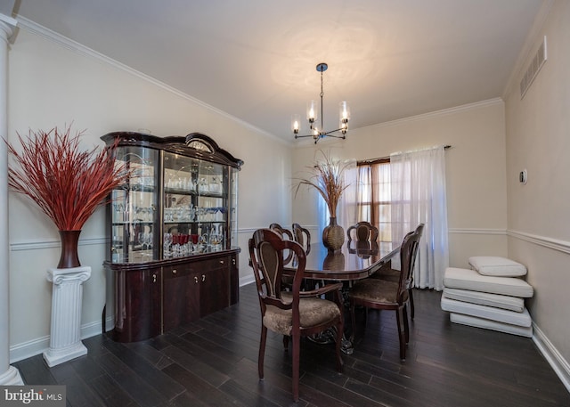 8 Bordeaux Blvd, Newark, DE 19702 - dining space featuring a chandelier, wood finished floors, and ornamental molding