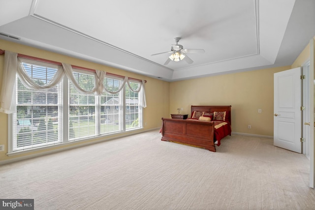 859 Empress Rd, West Chester, PA 19382 - bedroom featuring a raised ceiling, carpet flooring, baseboards, and ceiling fan