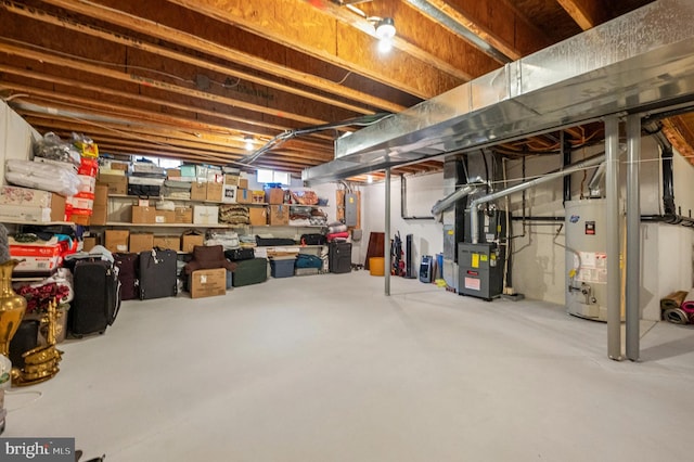 859 Empress Rd, West Chester, PA 19382 - unfinished below grade area with gas water heater, electric panel, and heating unit
