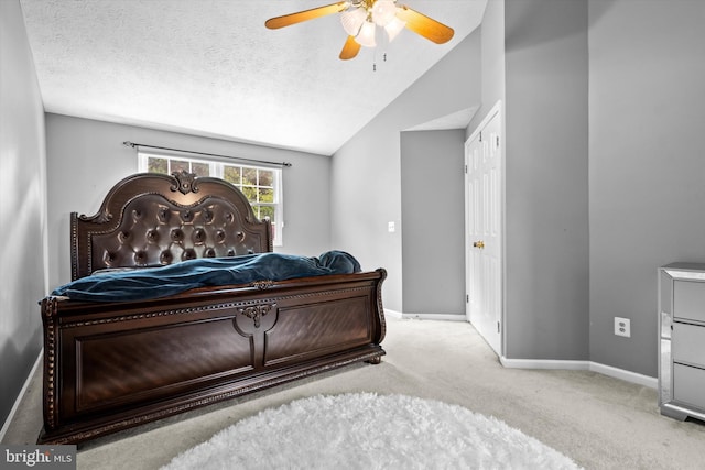 10462 Brackets Ford Cir, Manassas, VA 20110 - bedroom featuring carpet flooring, lofted ceiling, baseboards, and ceiling fan