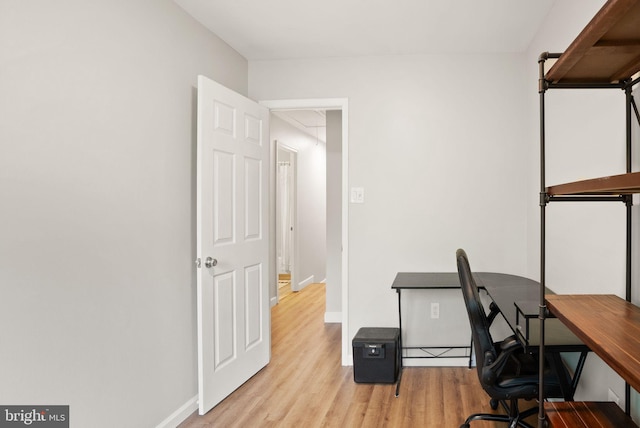 10627 Summer Oak Ct, Burke, VA 22015 - office area with wood finished floors and attic access