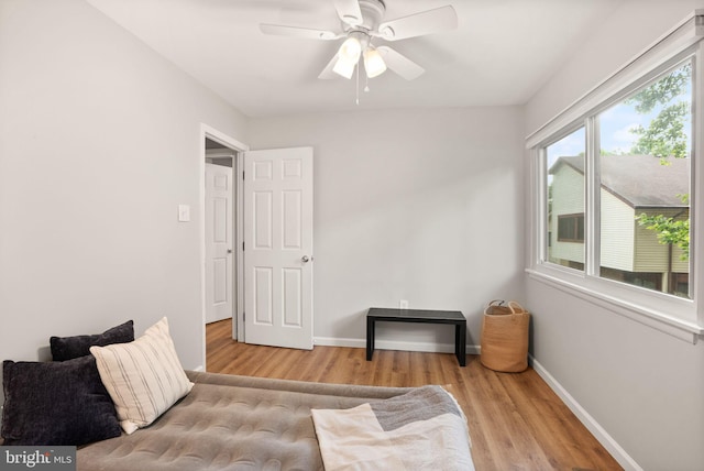 10627 Summer Oak Ct, Burke, VA 22015 - bedroom with wood finished floors and ceiling fan