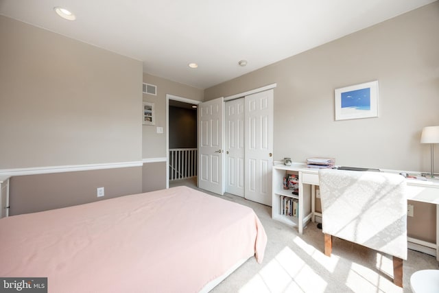 32 Granite Ln Unit 8, Chester Springs, PA 19425 - bedroom with carpet flooring, a closet, and recessed lighting