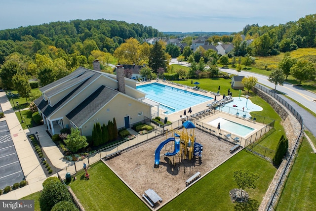 32 Granite Ln Unit 8, Chester Springs, PA 19425 - aerial view of a pool area