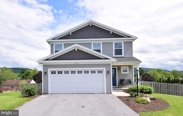 119 Shady Hollow Dr, Pleasant Gap, PA 16823 - view of front of property with driveway, a garage, and covered porch