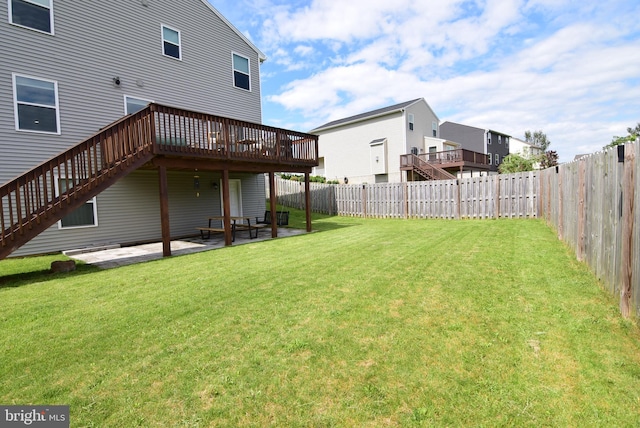 119 Shady Hollow Dr, Pleasant Gap, PA 16823 - view of yard with a deck, stairway, and a patio