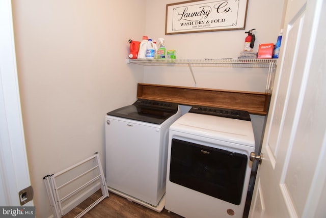 119 Shady Hollow Dr, Pleasant Gap, PA 16823 - laundry room with washer and dryer and wood finished floors