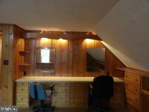 612 S Thomas St, Bedford, PA 15522 - home office with built in desk and wood walls