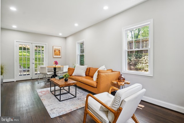 514 Silver Spring Ave, Silver Spring, MD 20910 - living room featuring plenty of natural light, hardwood / wood-style flooring, baseboards, and recessed lighting